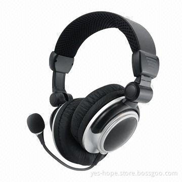 Fashionable cross headphones with microphone, from China headset factory